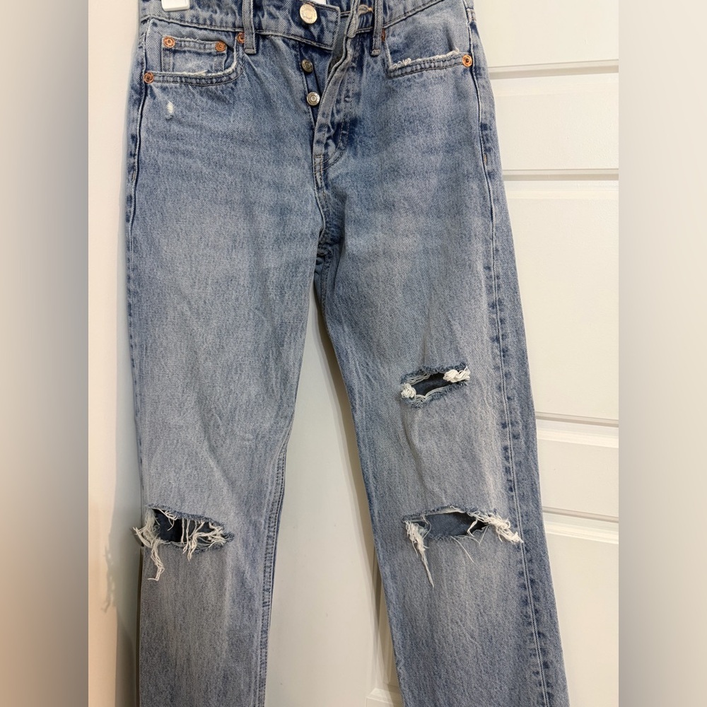Zara Light Blue Boyfriend Jeans